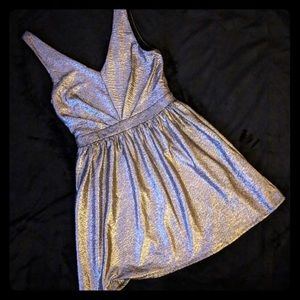 One Clothing Gold Sparkle Juniors Party Dress